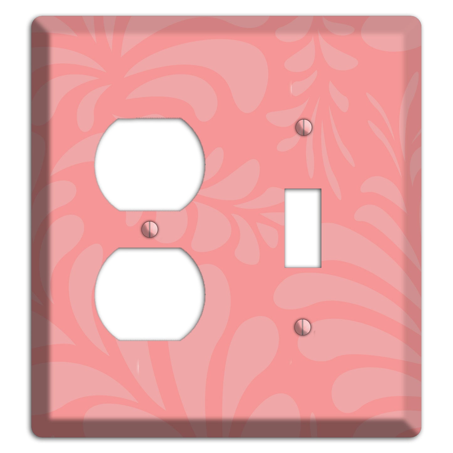 Pink Herati Duplex / Toggle Wallplate