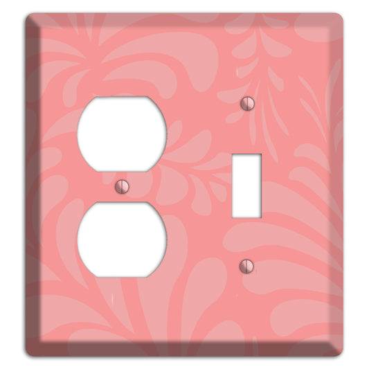 Pink Herati Duplex / Toggle Wallplate