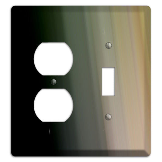 Black and Olive Ray of Light Duplex / Toggle Wallplate
