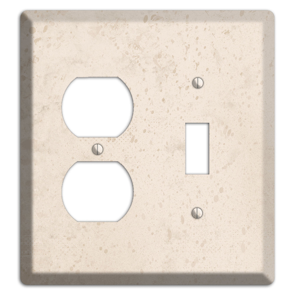 Bone Neutral Texture Duplex / Toggle Wallplate