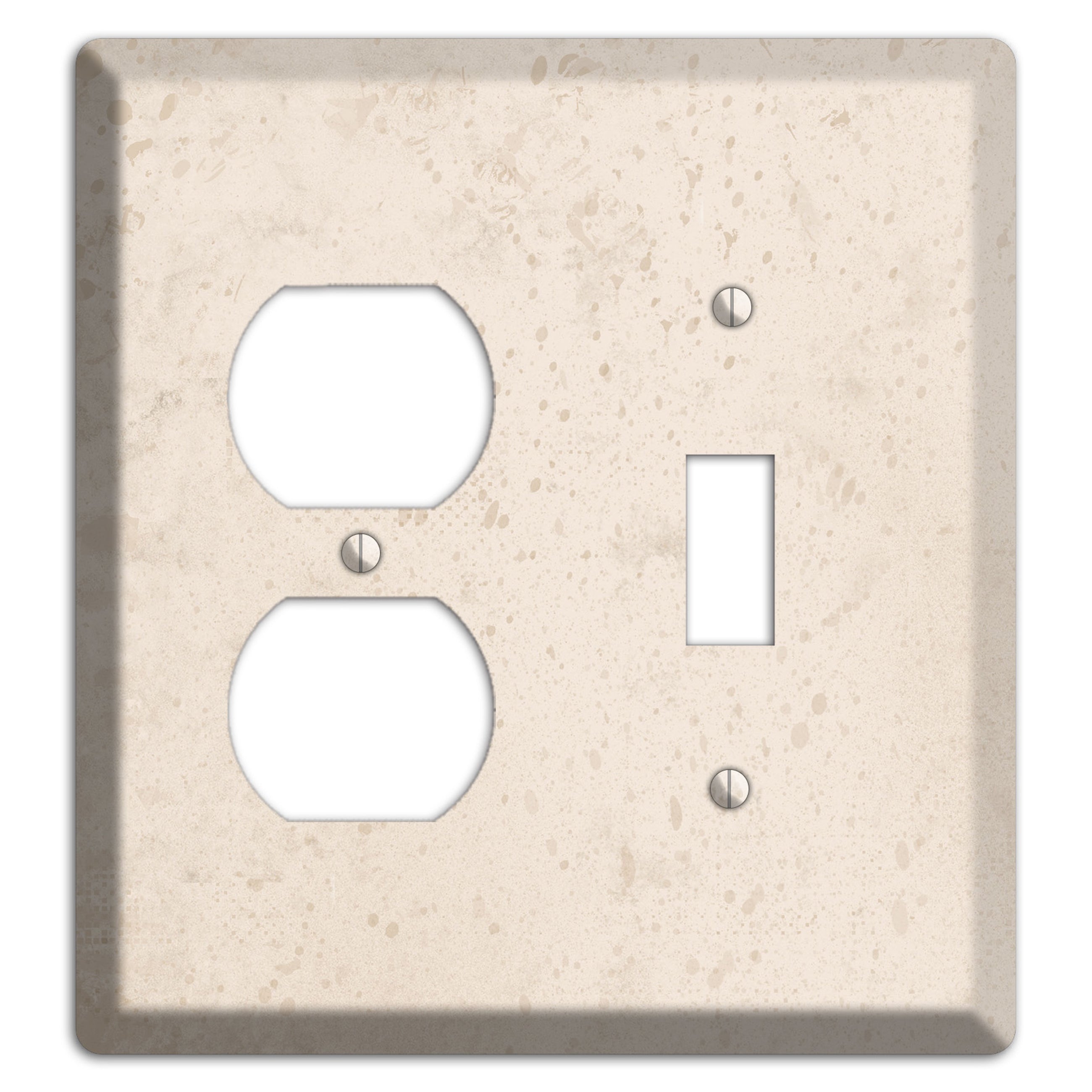 Bone Neutral Texture Duplex / Toggle Wallplate