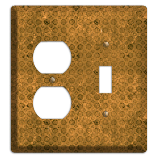 Mustard Circles Duplex / Toggle Wallplate