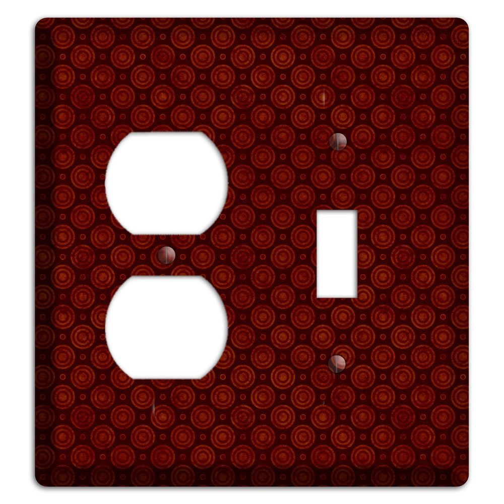 Maroon Circles 2 Duplex / Toggle Wallplate