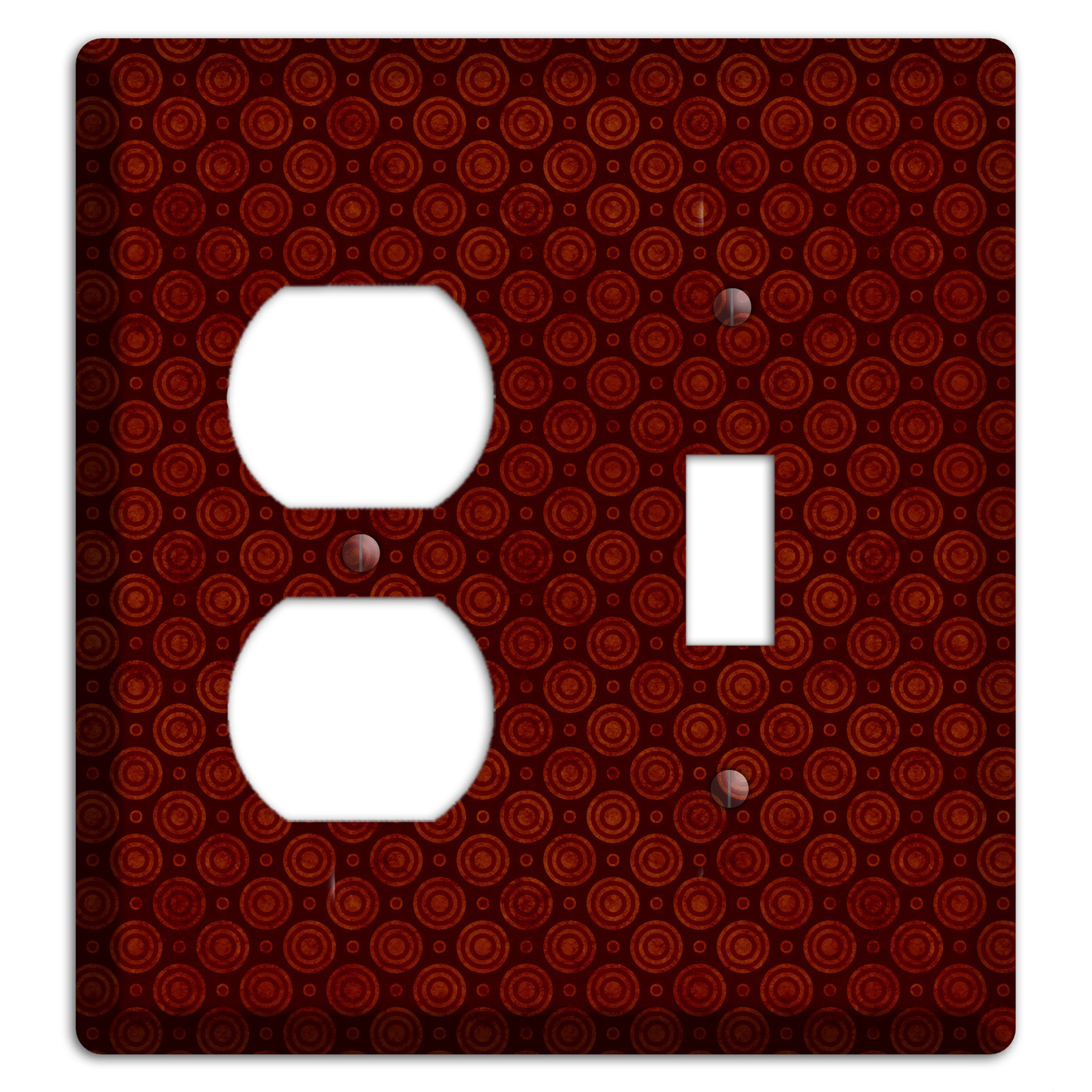 Maroon Circles 2 Duplex / Toggle Wallplate