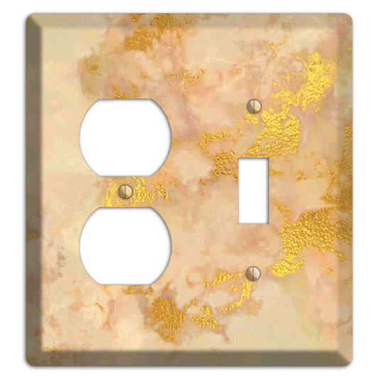 Old Gold Marble Duplex / Toggle Wallplate