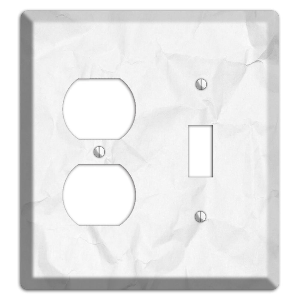 Seashell Crinkled Paper Duplex / Toggle Wallplate