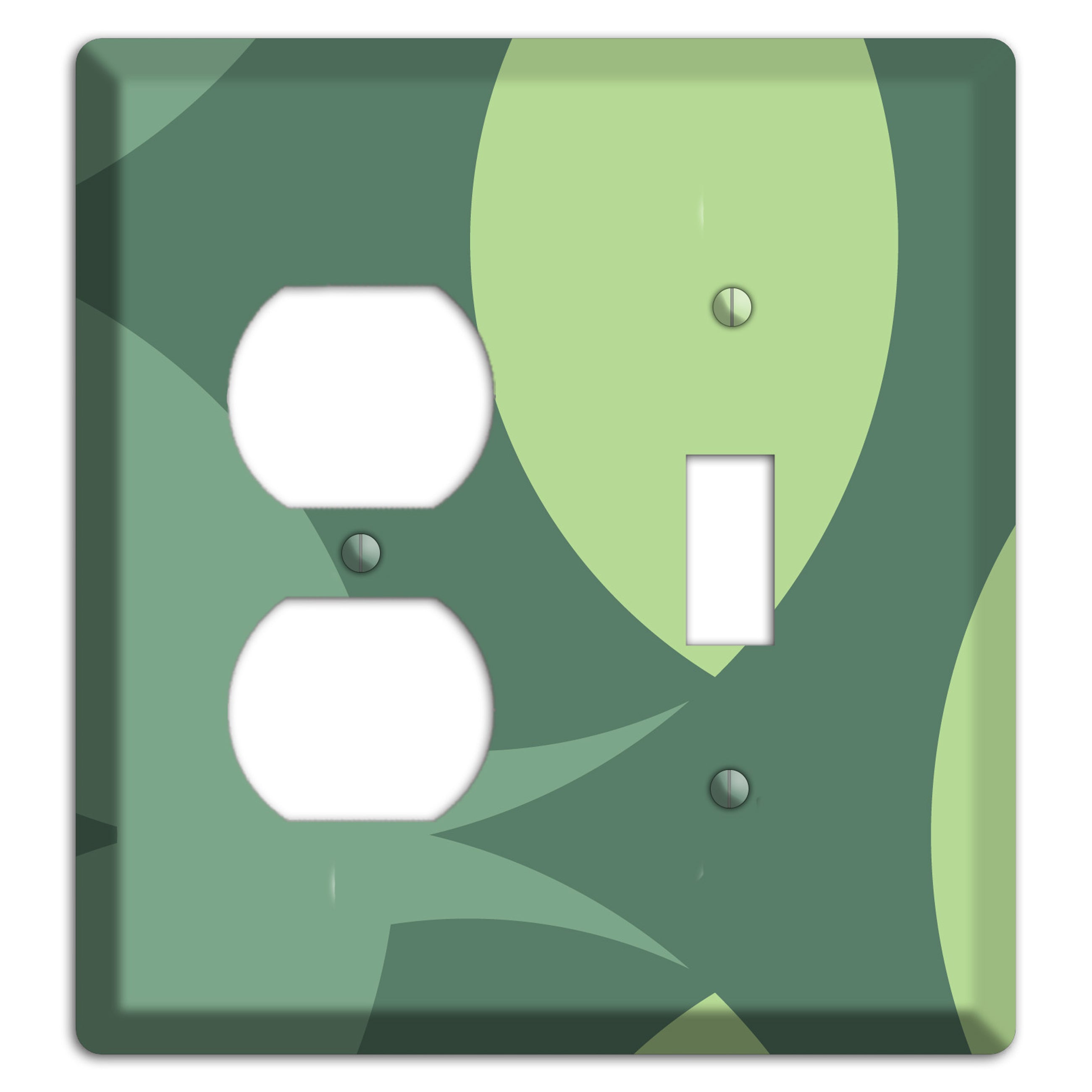 Green Abstract Duplex / Toggle Wallplate