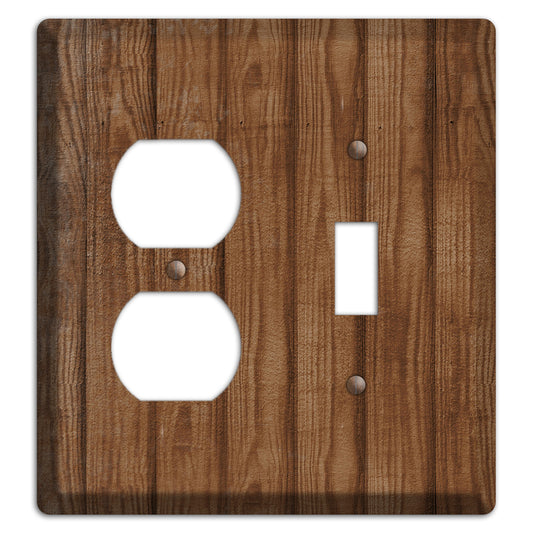 Old Copper Weathered Wood Duplex / Toggle Wallplate