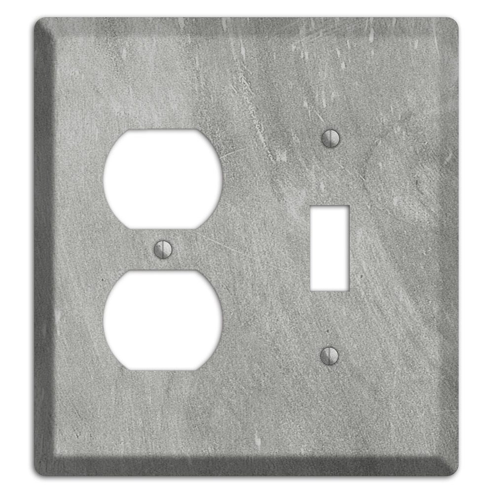 Chalk Grey Duplex / Toggle Wallplate