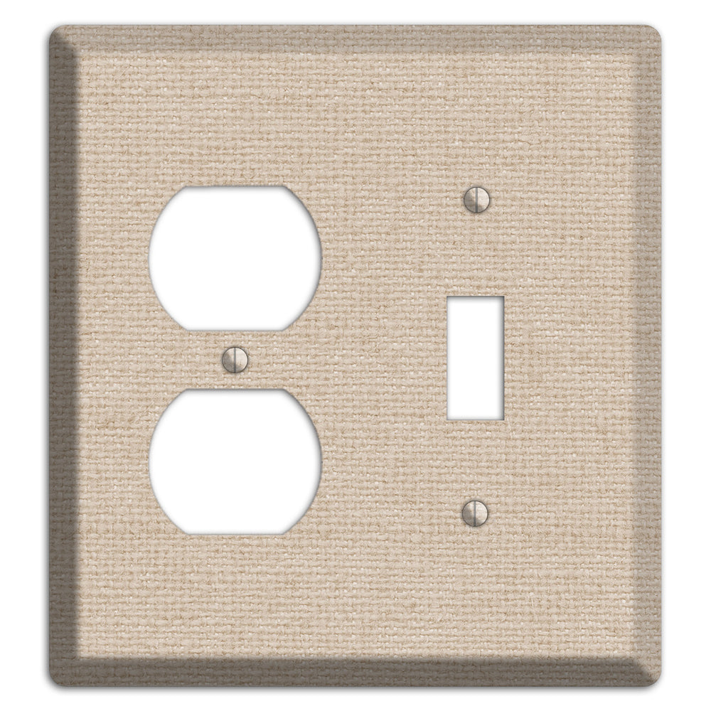 Vanilla Neutral Texture Duplex / Toggle Wallplate