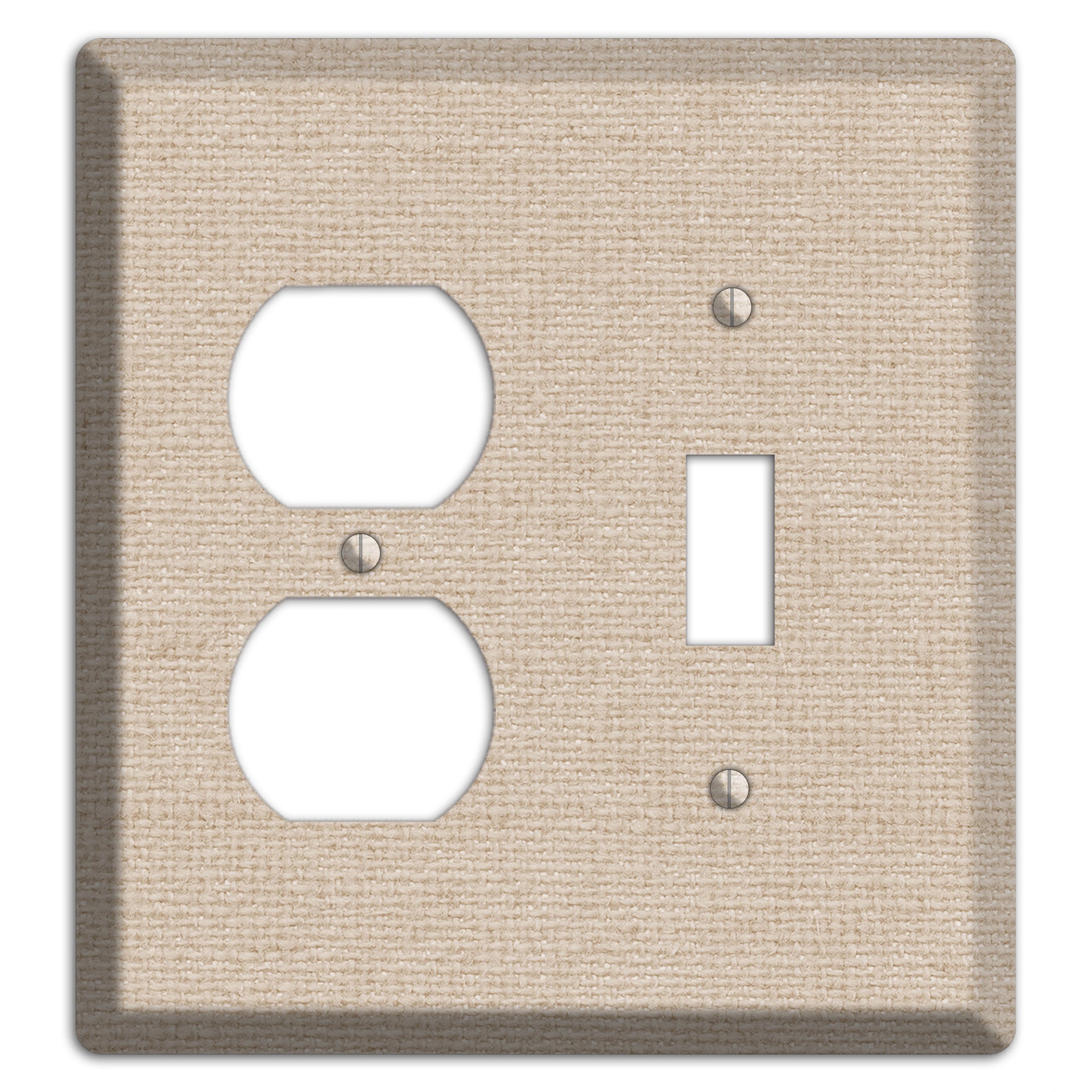 Vanilla Neutral Texture Duplex / Toggle Wallplate