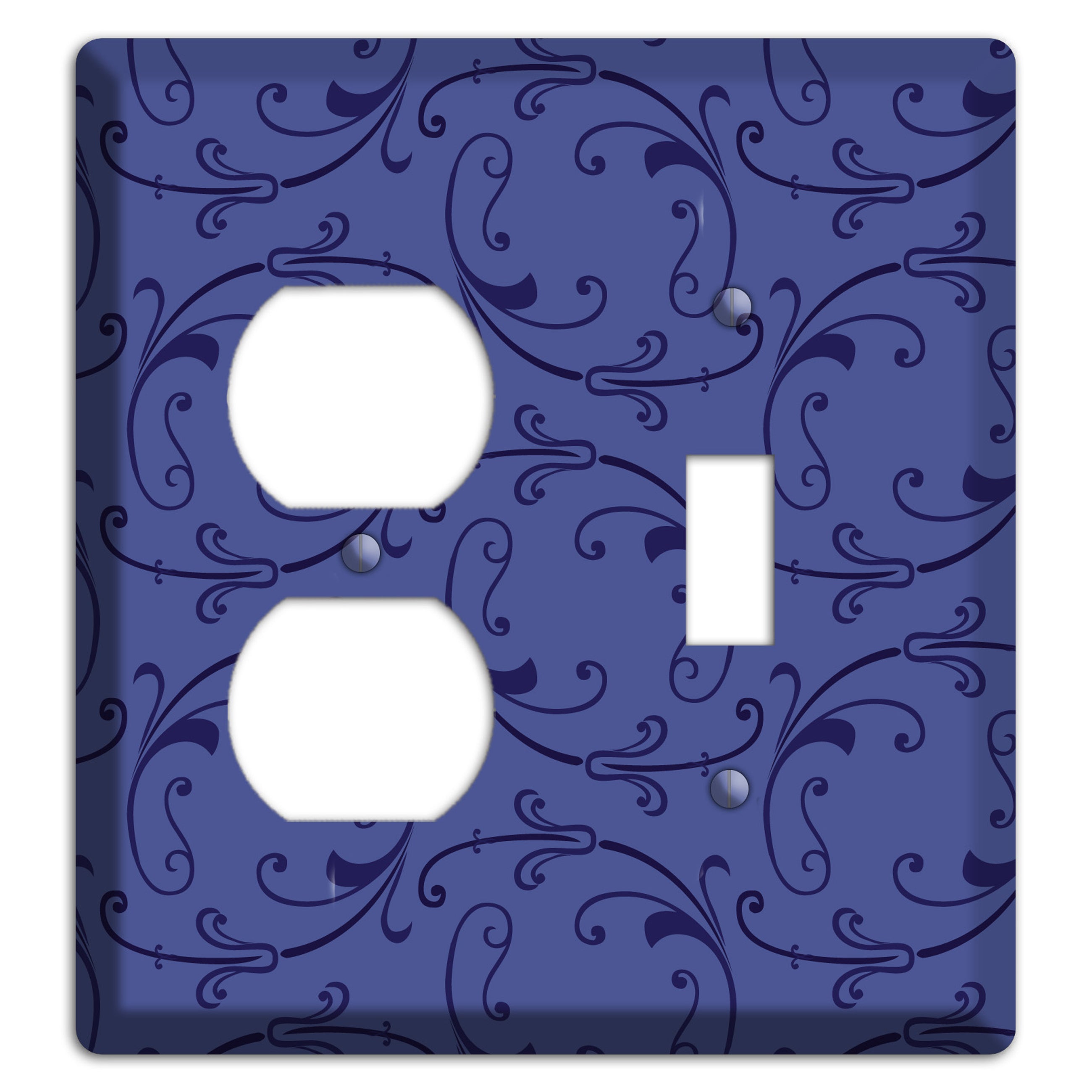 Green and Brown Argyle Duplex / Toggle Wallplate