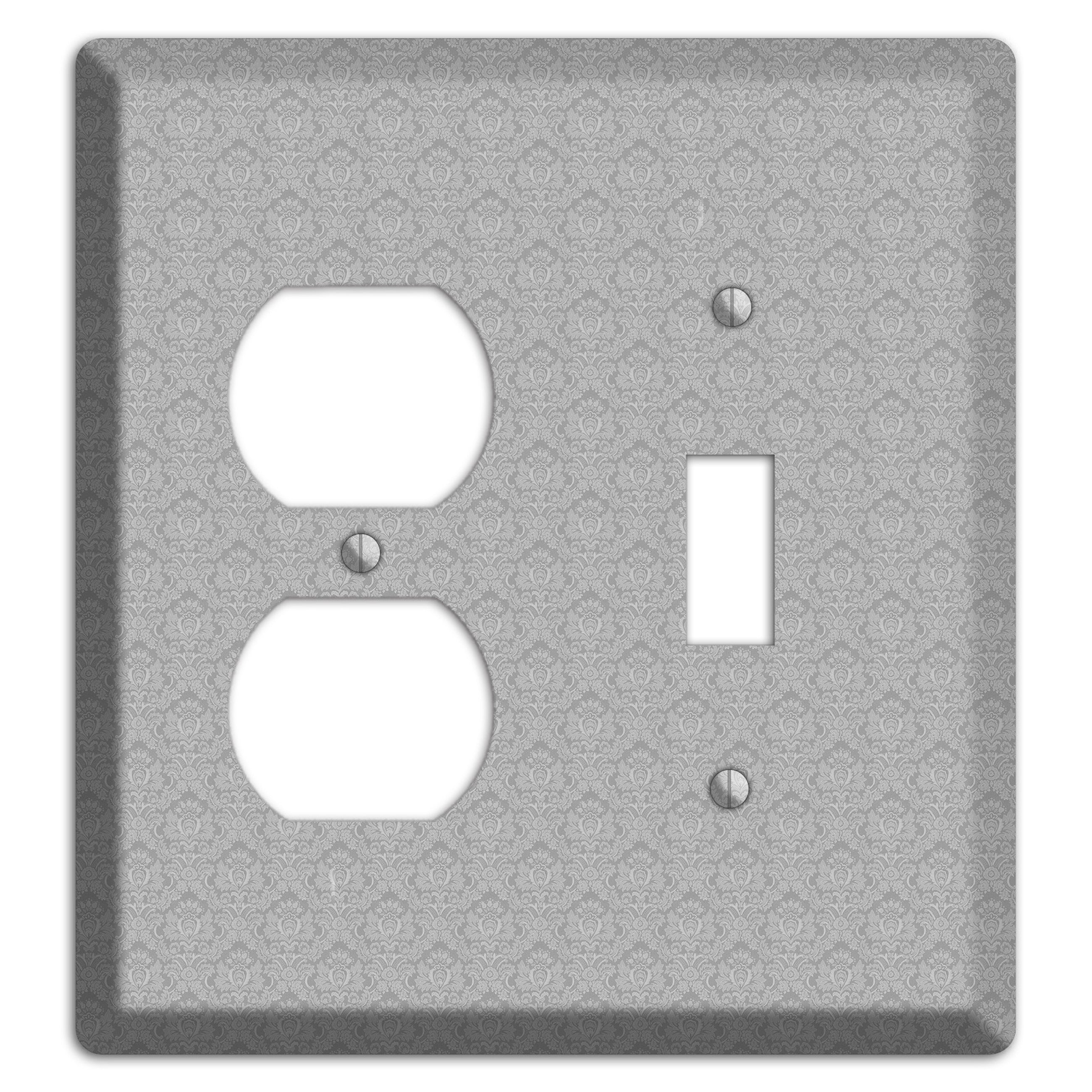 Light Grey Cartouche Duplex / Toggle Wallplate
