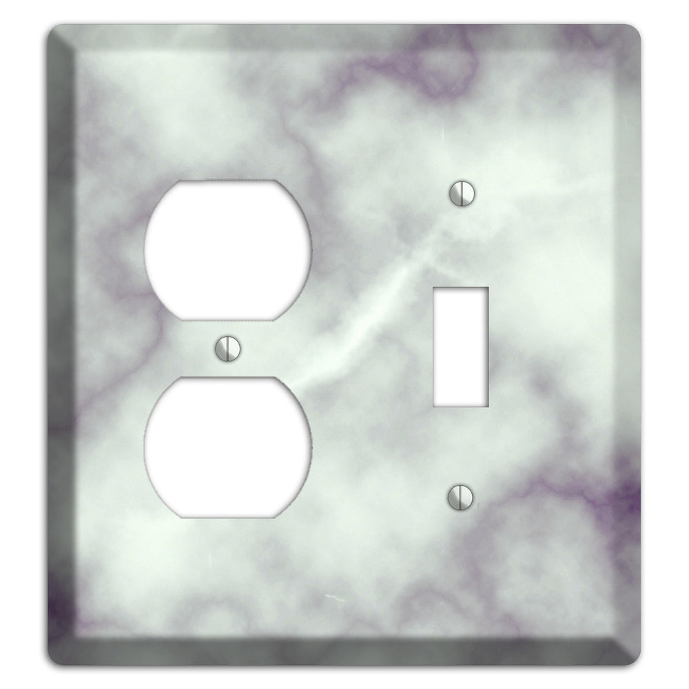 Gray Nurse Marble Duplex / Toggle Wallplate