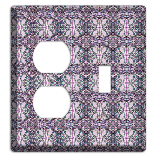 Pink Purple Sage Tapestry 2 Duplex / Toggle Wallplate
