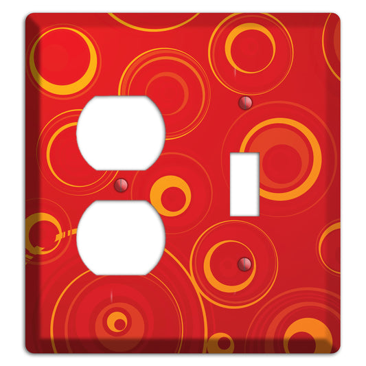Red Circles Duplex / Toggle Wallplate