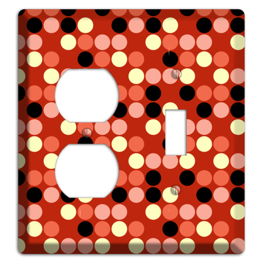 Multi Color Red Dots Duplex / Toggle Wallplate
