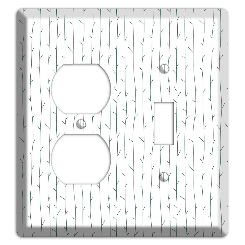 Leaves Style D Duplex / Toggle Wallplate