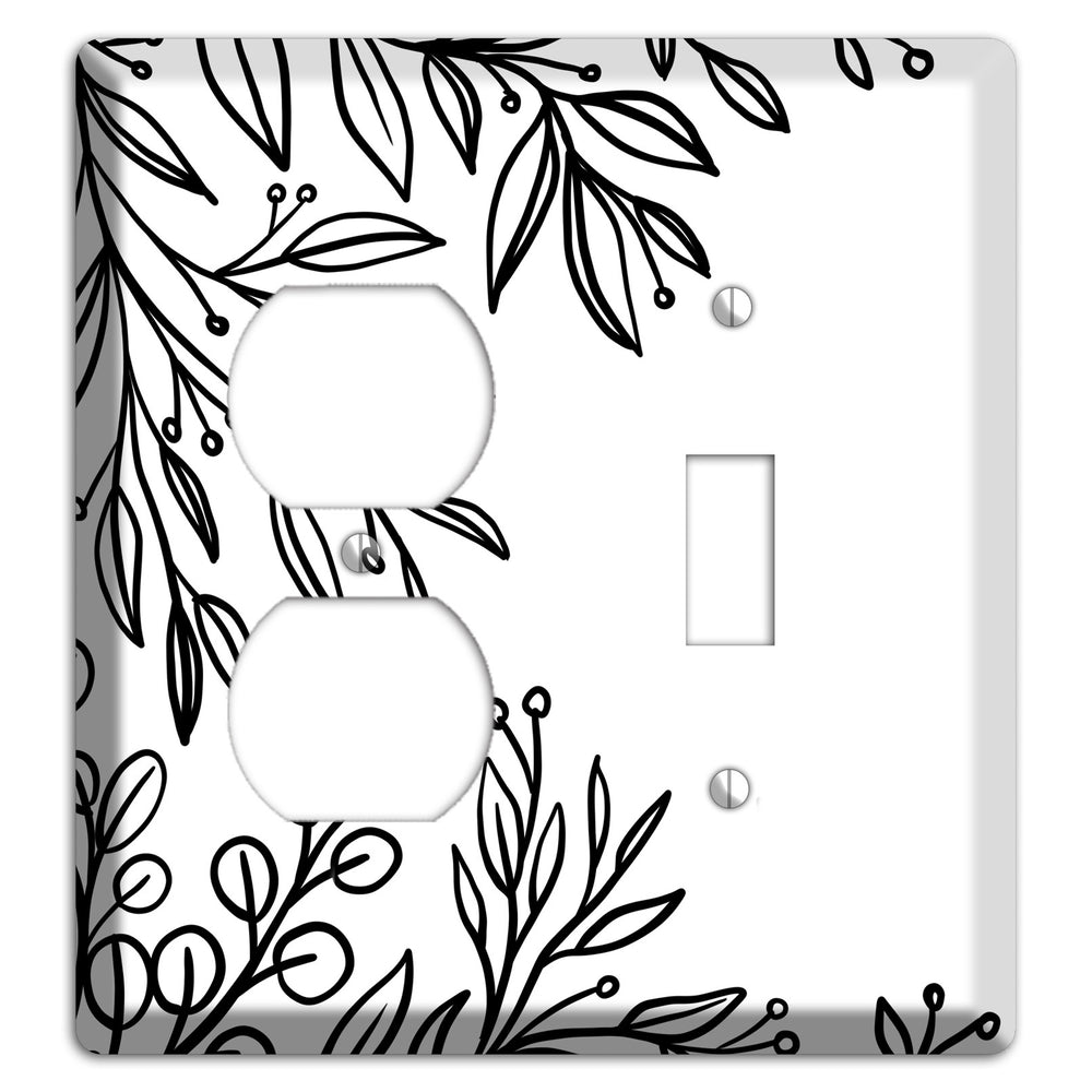 Hand-Drawn Floral 1 Duplex / Toggle Wallplate