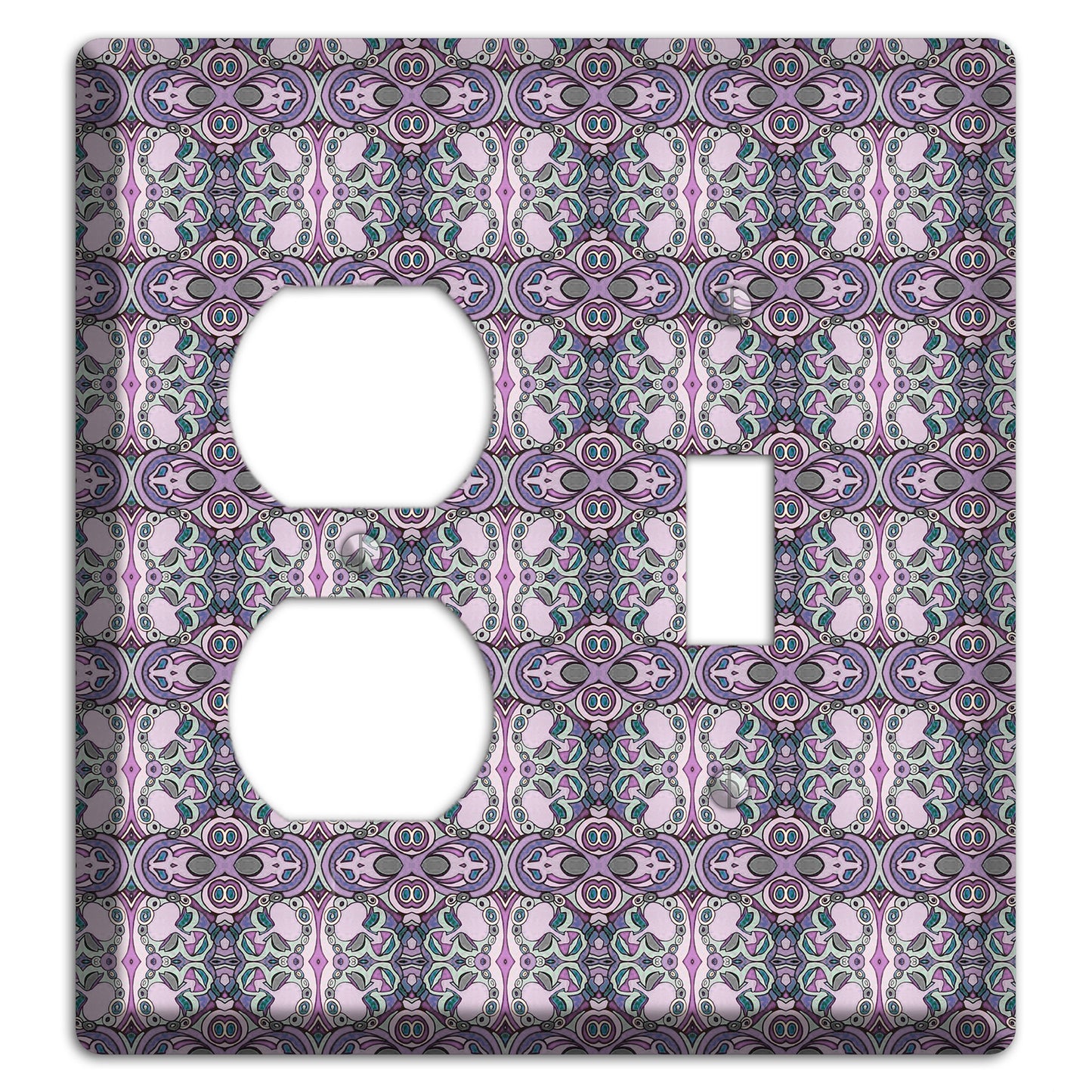 Pink Purple Sage Tapestry Duplex / Toggle Wallplate