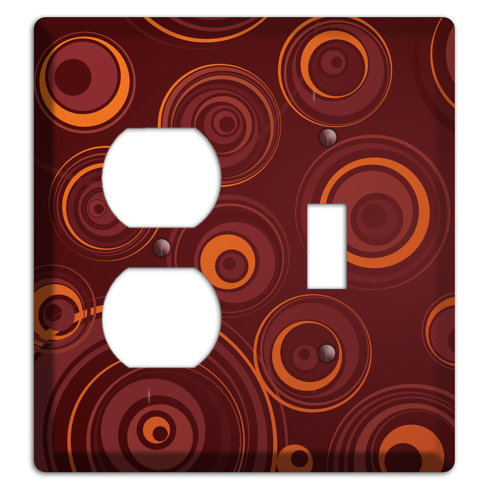 Brown Circles Duplex / Toggle Wallplate