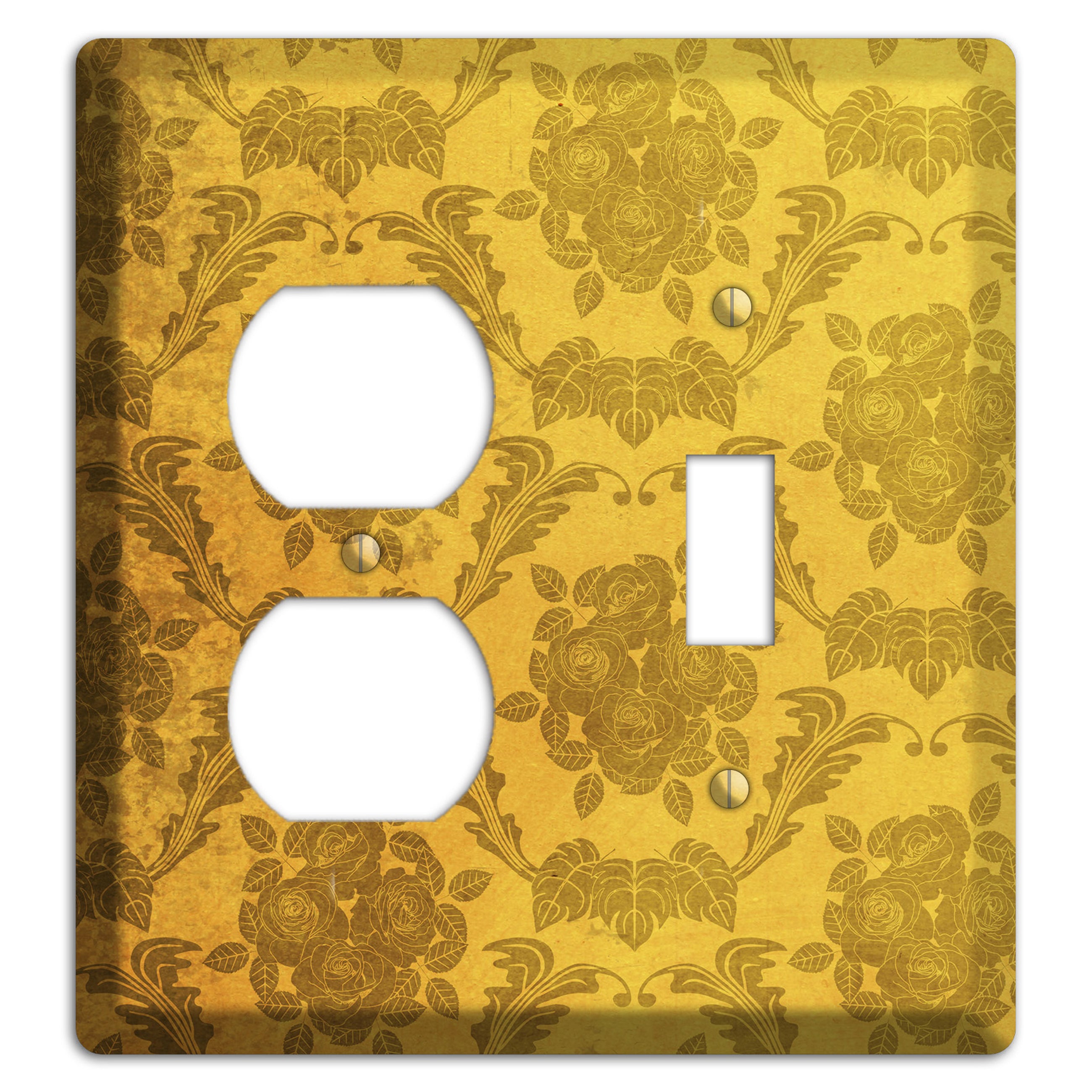 Tusock Vintage Rose Damask Duplex / Toggle Wallplate