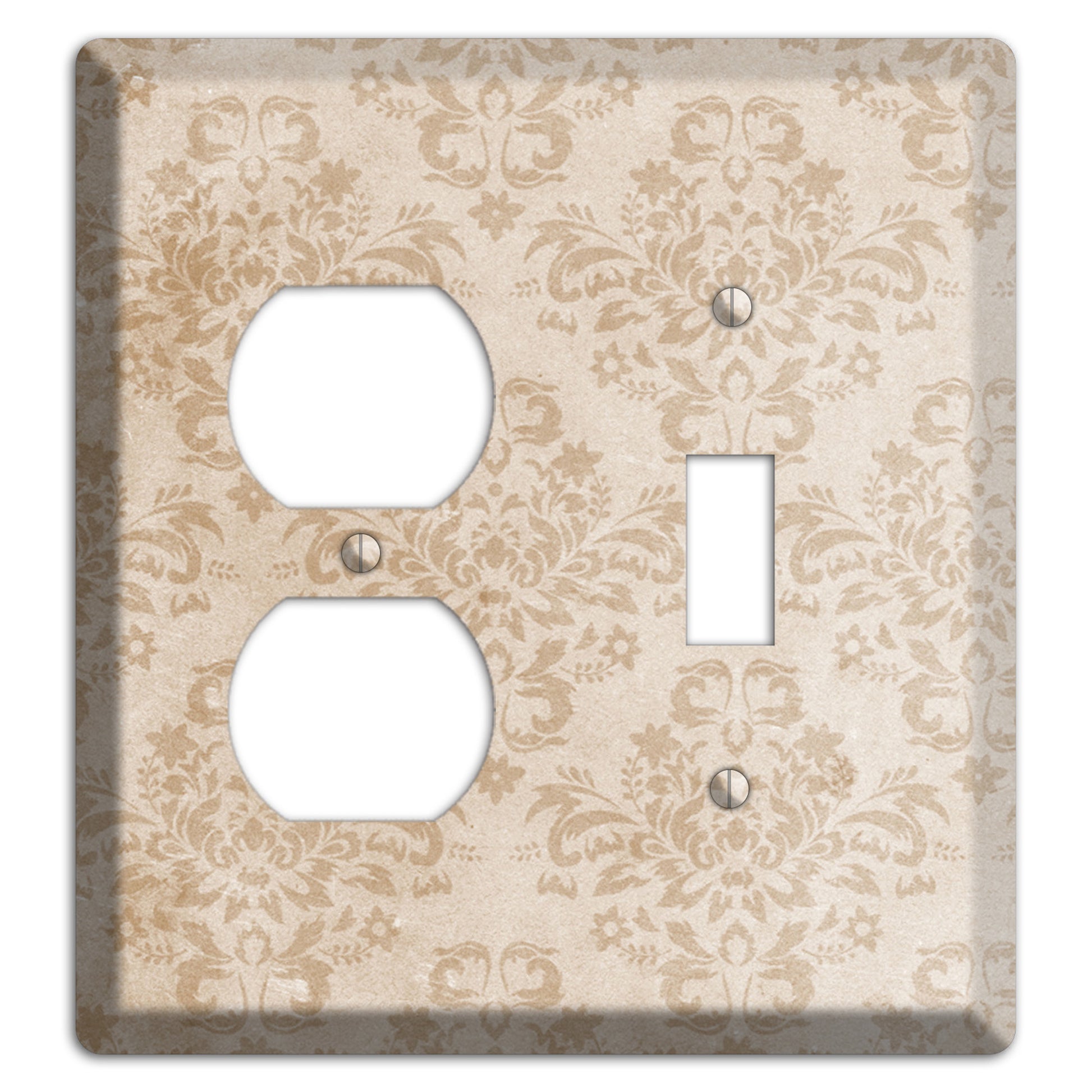 Bizarre Neutral Texture Duplex / Toggle Wallplate