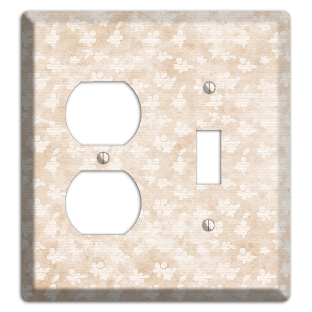 White Linen Neutral Texture Duplex / Toggle Wallplate