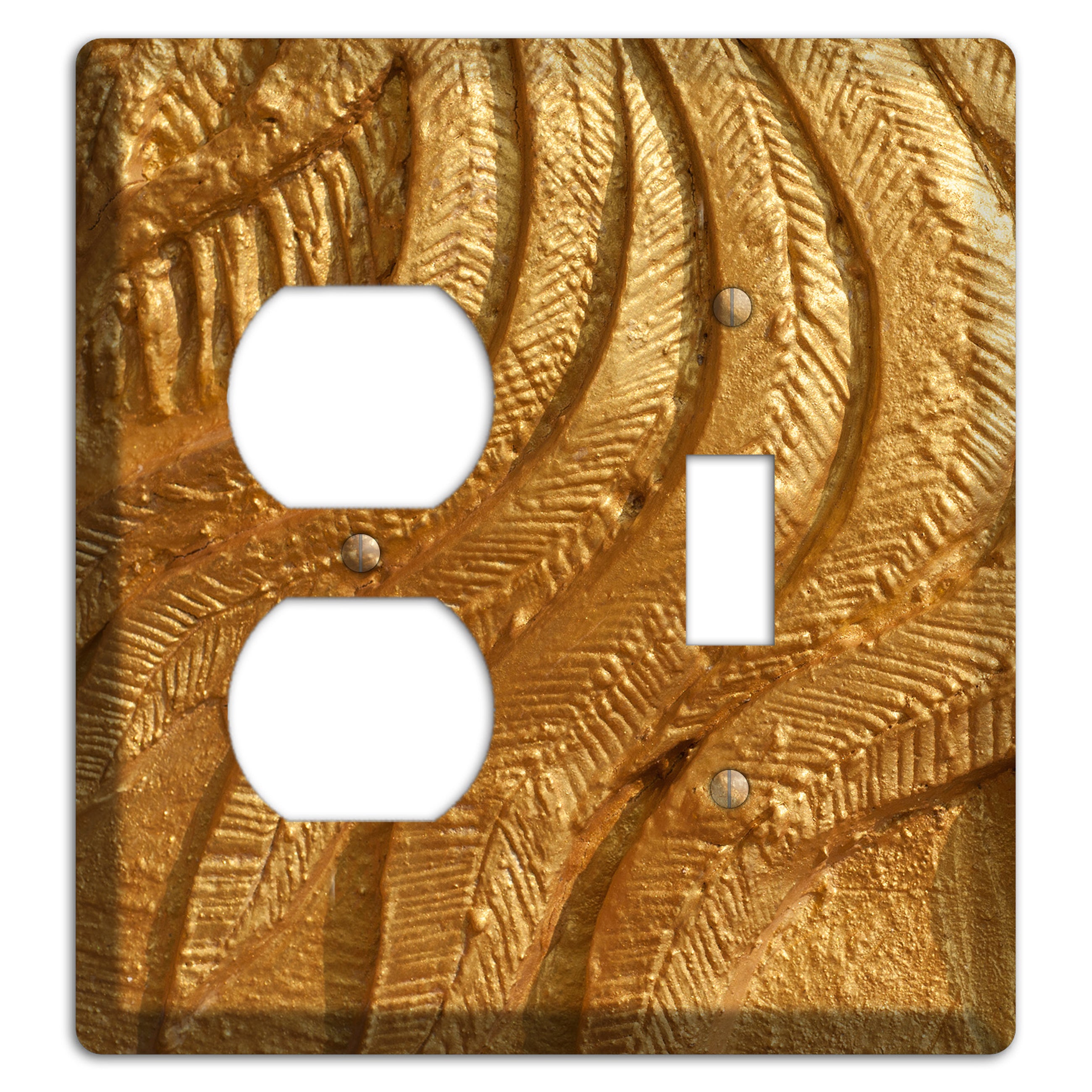 Gold Swirl Concrete Duplex / Toggle Wallplate