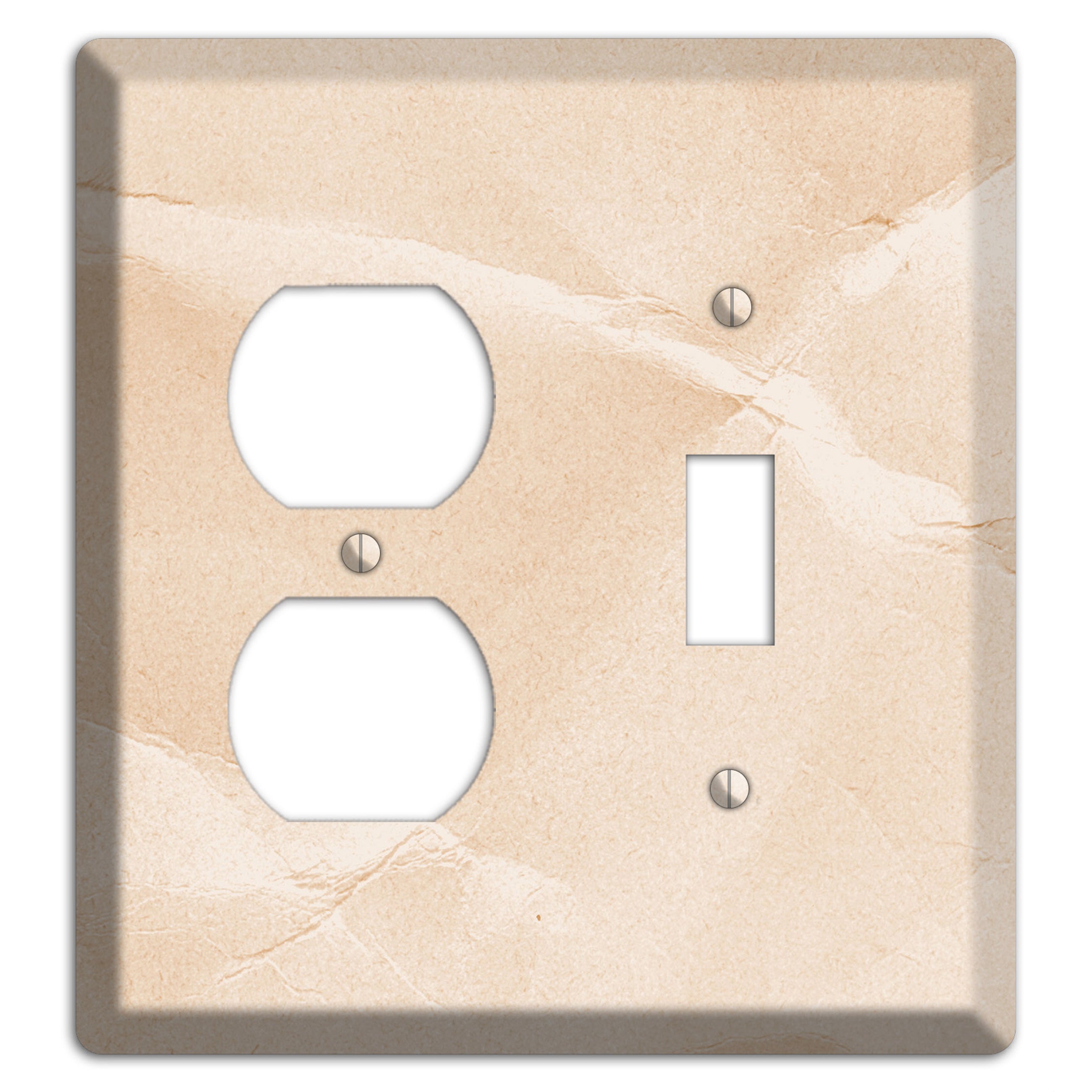 Almond Neutral Texture Duplex / Toggle Wallplate
