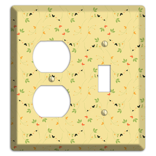 Tiny Yellow Flowers Duplex / Toggle Wallplate