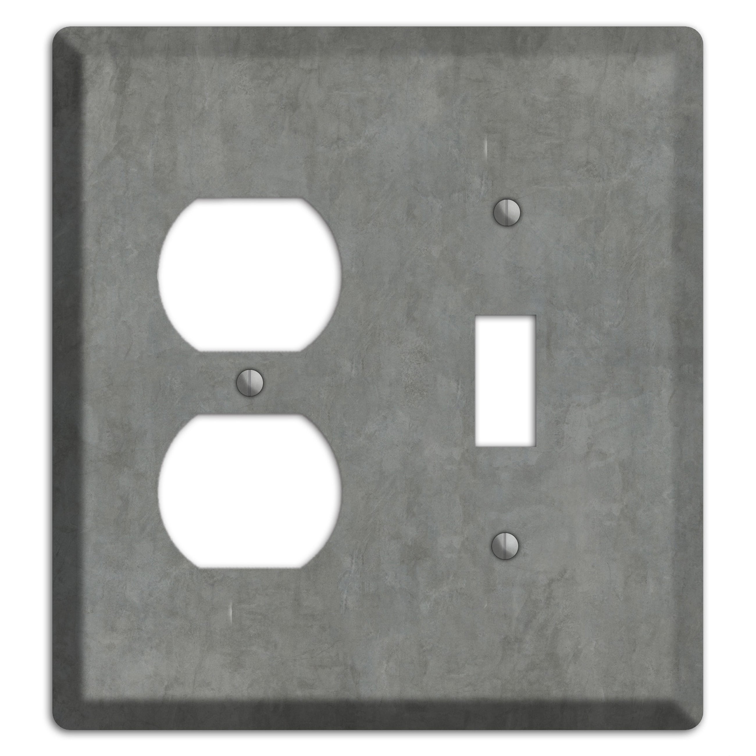 Stucco Grey Duplex / Toggle Wallplate