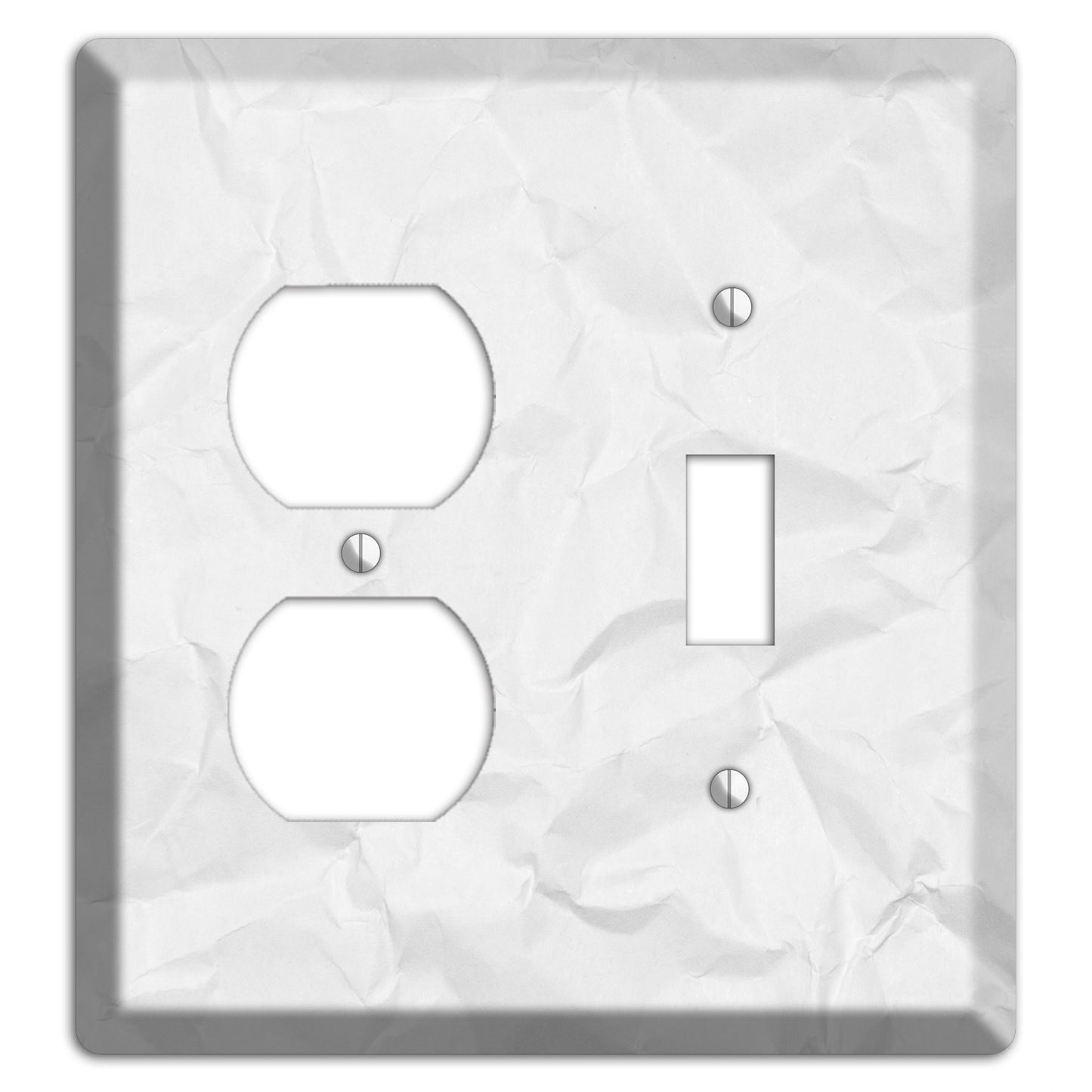 Gallery Crinkled Paper Duplex / Toggle Wallplate