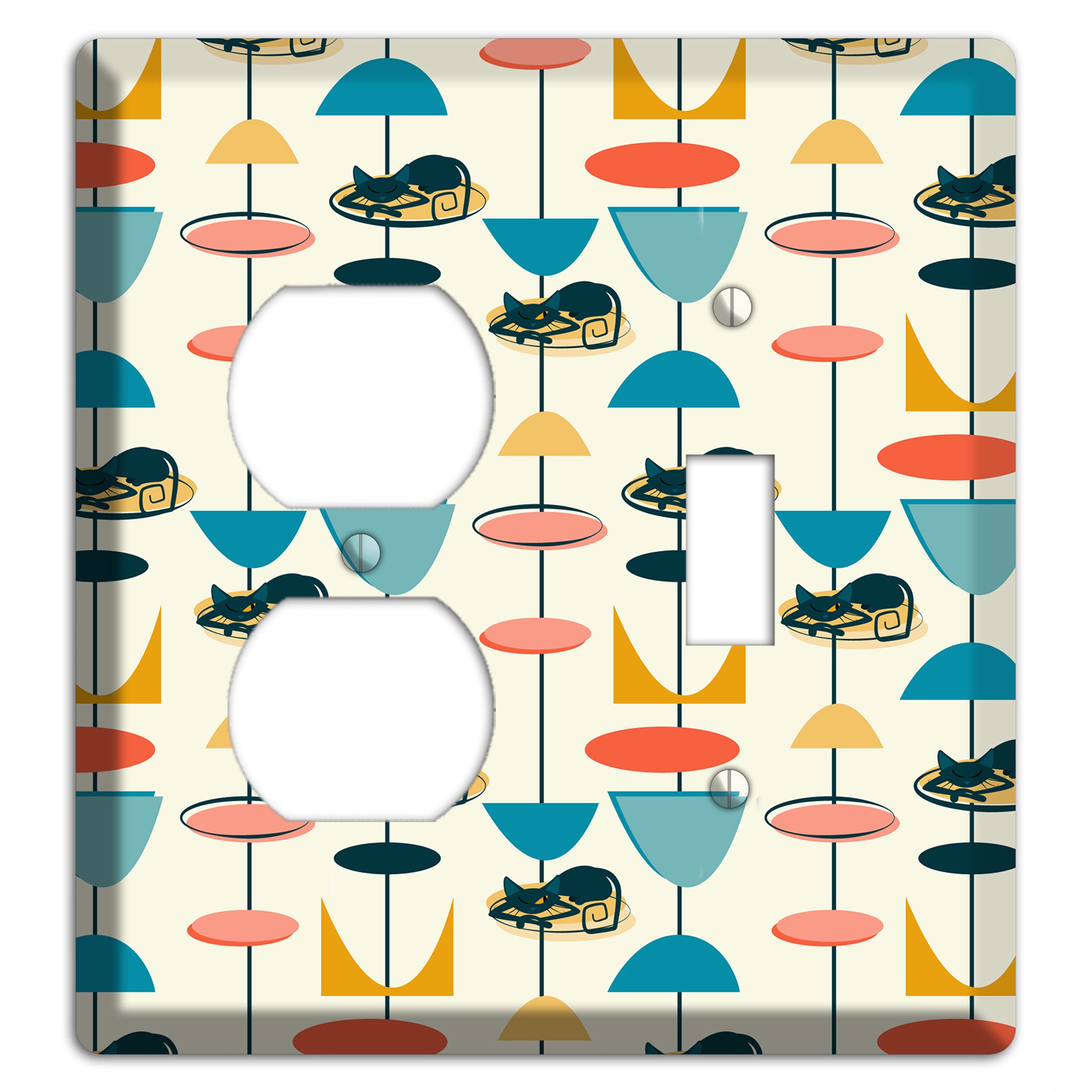 Sleeping Kitties Duplex / Toggle Wallplate