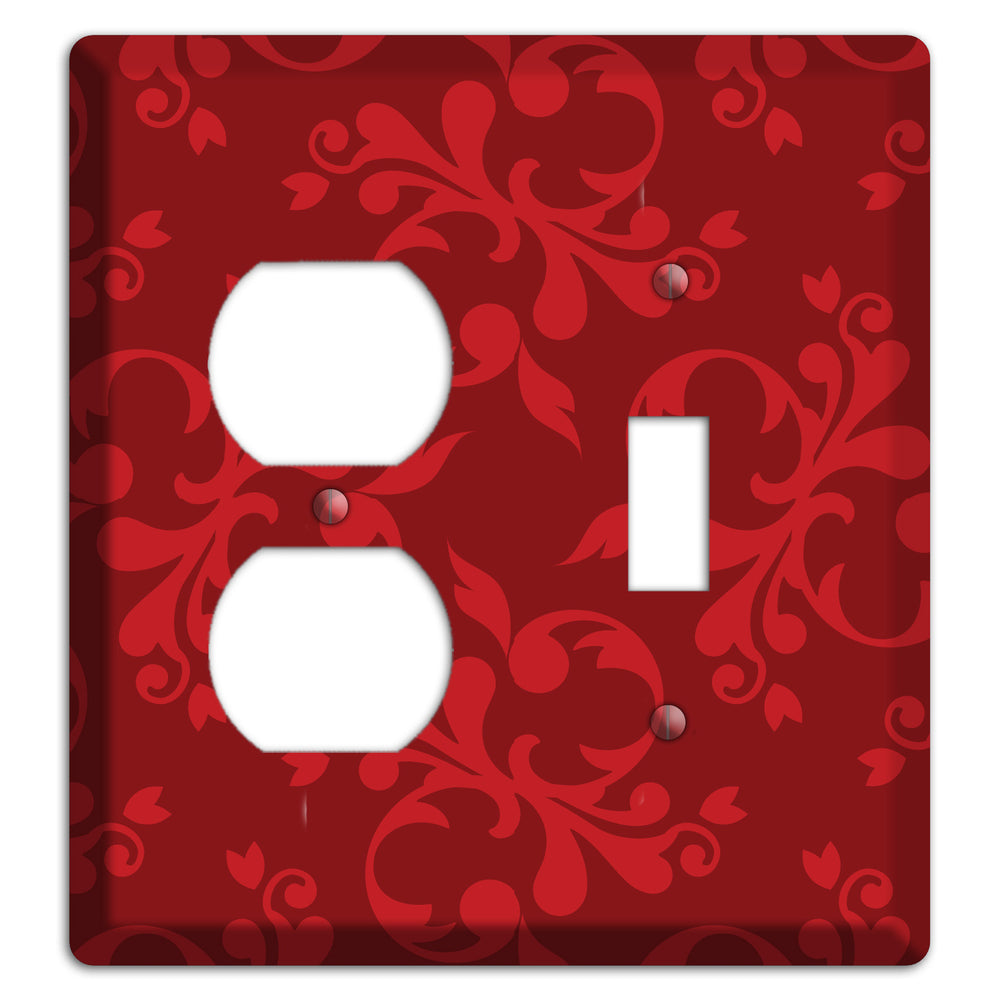 Red Victorian Toile Duplex / Toggle Wallplate