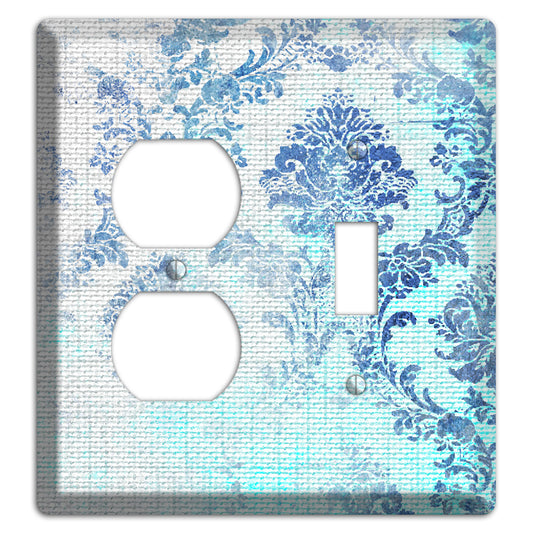Ice Cold Whimsical Damask Duplex / Toggle Wallplate