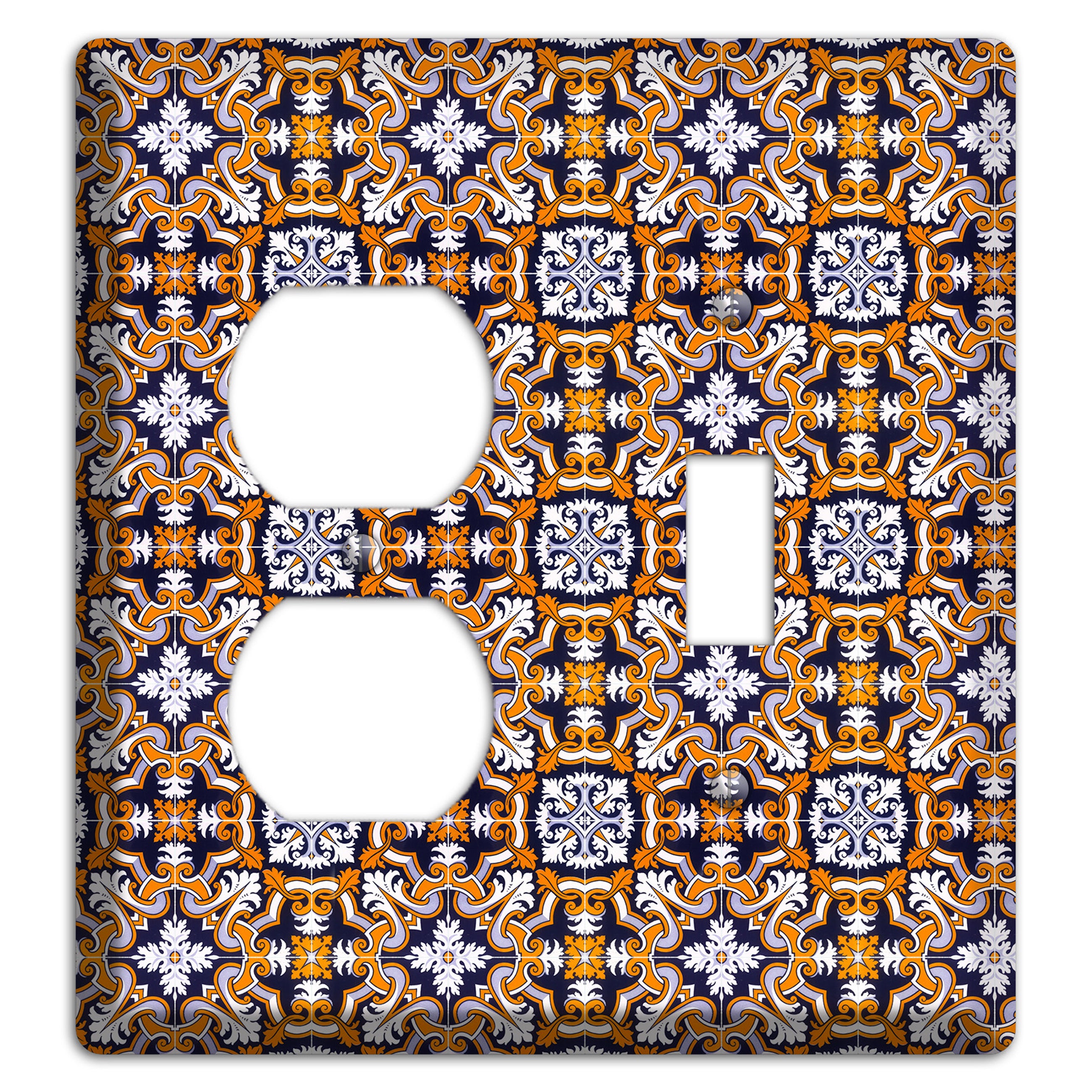 Tavira Tiles 6 Duplex / Toggle Wallplate