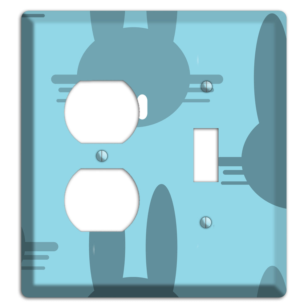 Blue Bunny Duplex / Toggle Wallplate