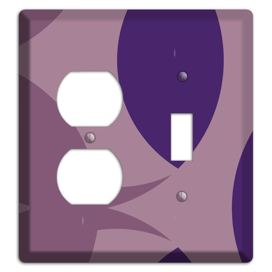 Purple Abstract Duplex / Toggle Wallplate