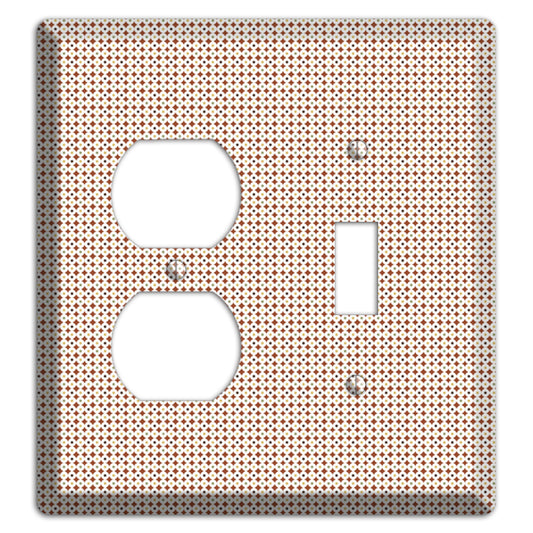 Beige Weave Duplex / Toggle Wallplate