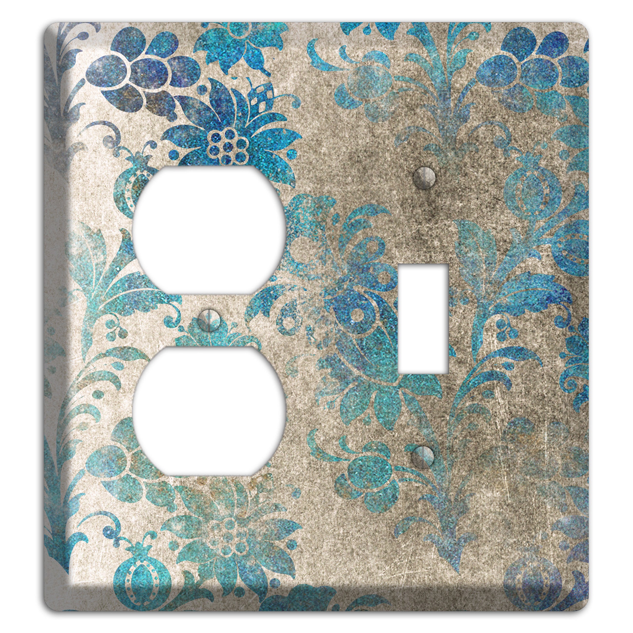 Mantle Whimsical Damask Duplex / Toggle Wallplate