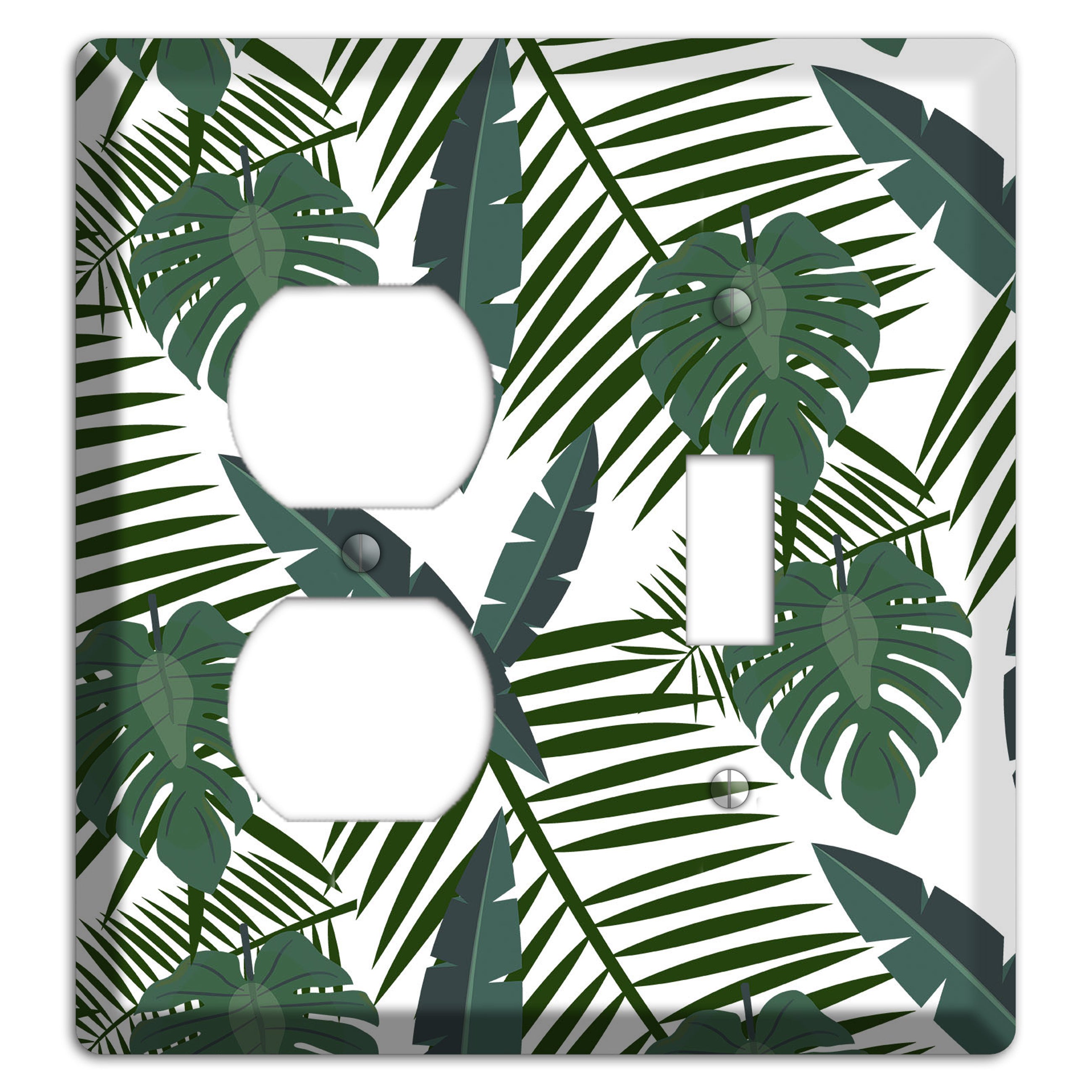 Leaves Style FF Duplex / Toggle Wallplate