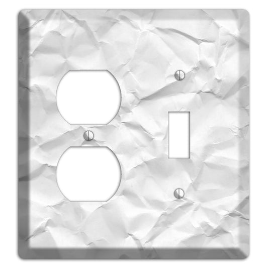 Alto Crinkled Paper Duplex / Toggle Wallplate