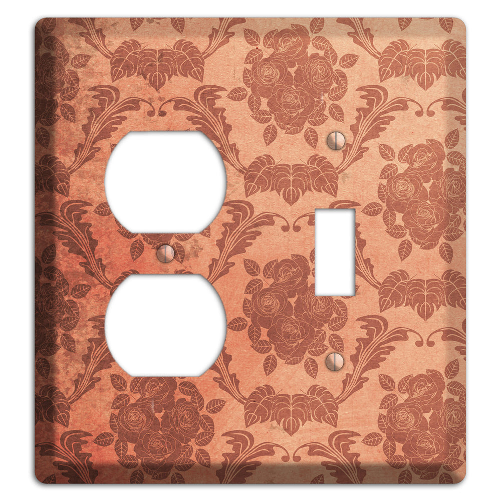 Contessa Vintage Rose Damask Duplex / Toggle Wallplate