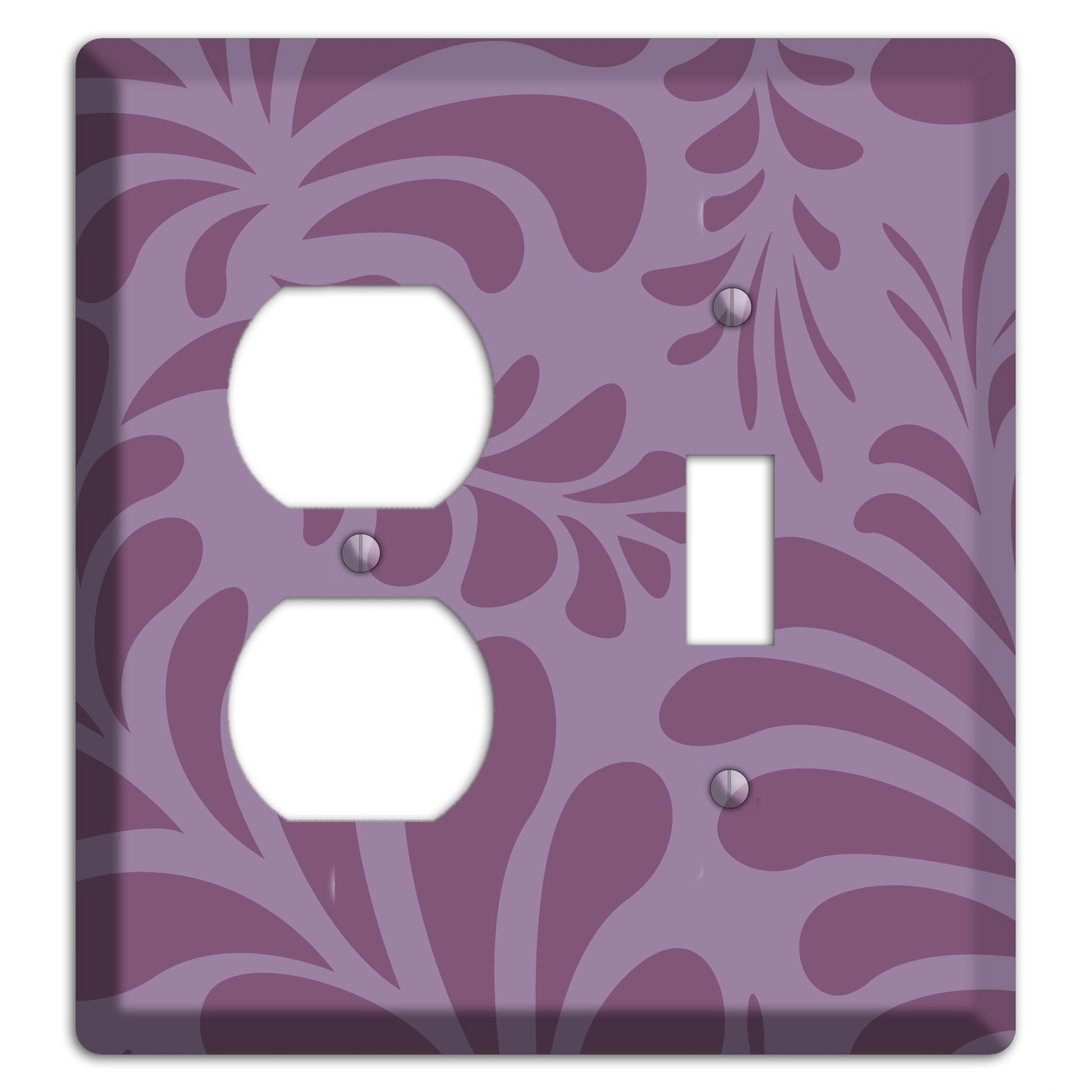 Purple Herati Duplex / Toggle Wallplate