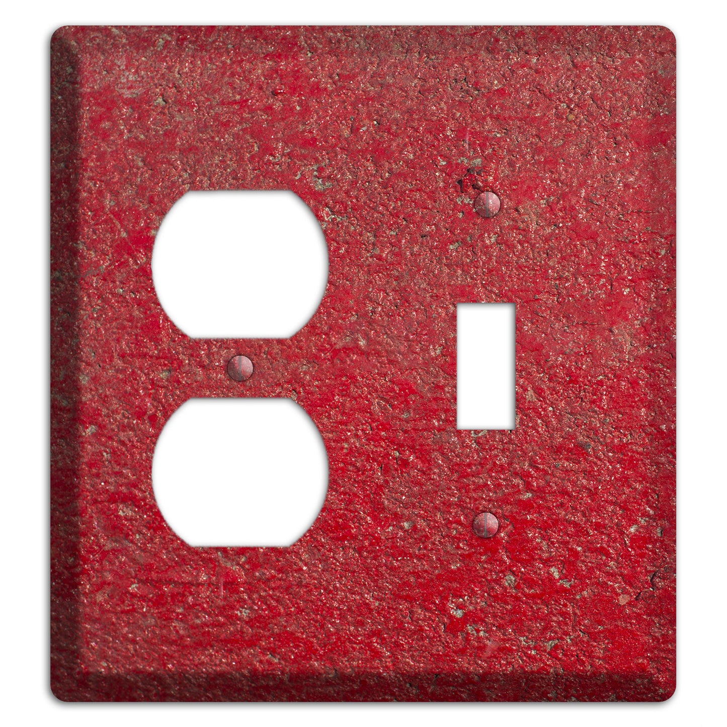 Red Concrete Duplex / Toggle Wallplate