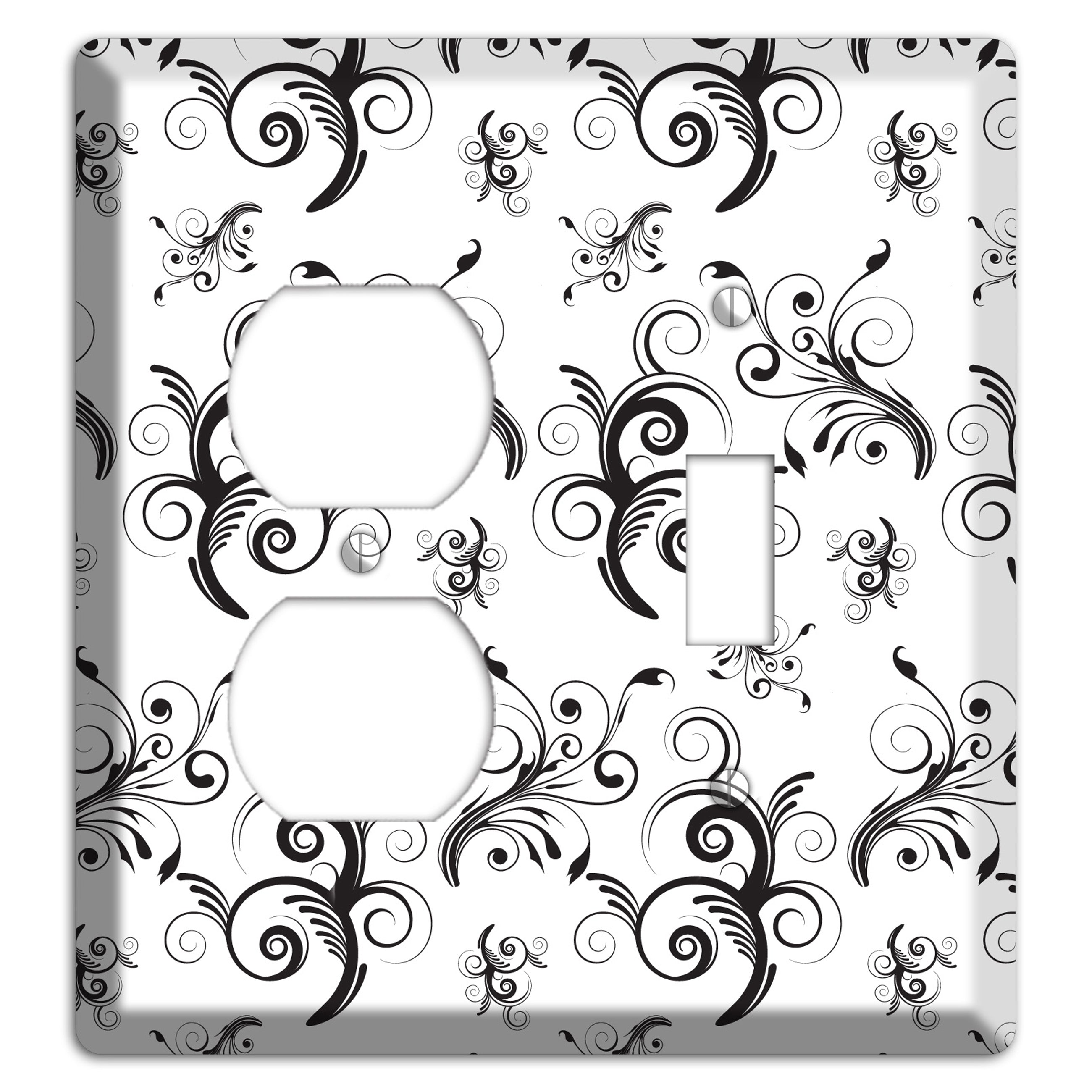 Scrolled Toile Duplex / Toggle Wallplate