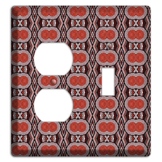 Red Tapestry Duplex / Toggle Wallplate