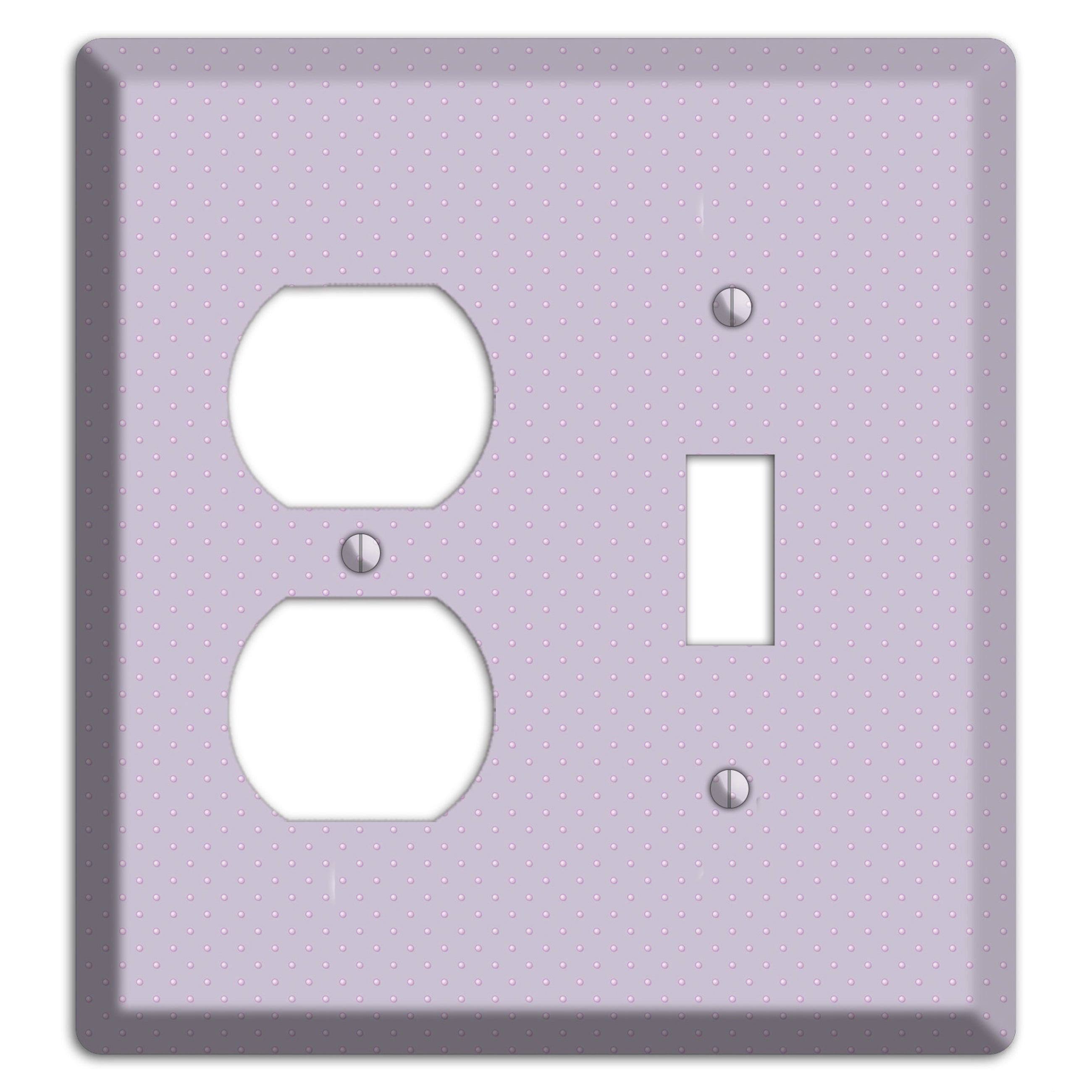 Lavender with Tiny Dots Duplex / Toggle Wallplate