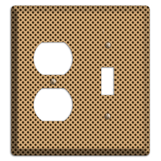 Beige with Brown Polka Dots Duplex / Toggle Wallplate